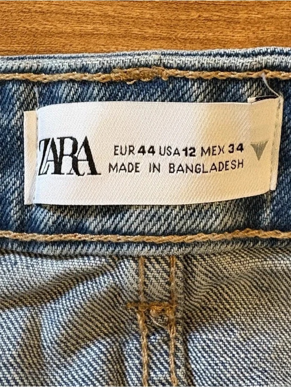 Zara Light Blue Distressed Denim Jean Shorts - Picture 5 of 5